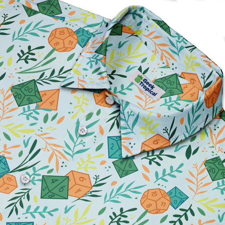 Dnd Dice Plants Button Up Shirt - adult sizing - dnd & rpg print - Simple Patterns