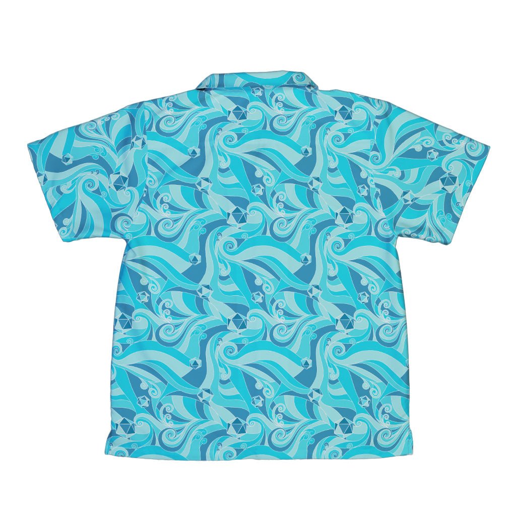 Dnd Dice Swirl Blue Youth Hawaiian Shirt Geek Nerd 0925 board game print Designs by Nathan