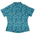 Dnd Dice Swirl Blue Curvy Button Up Shirt Geek Nerd 0925 All Adult Button Up Shirts board game print