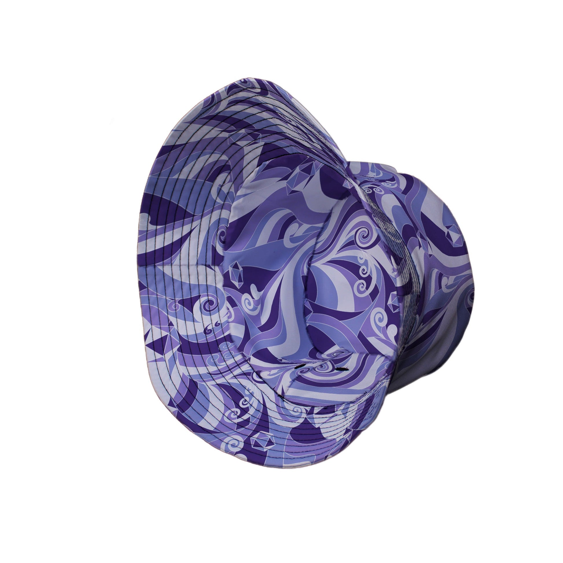 Dnd Dice Swirls Purple Bucket Hat Geek Nerd 0925 board game print Designs by Nathan