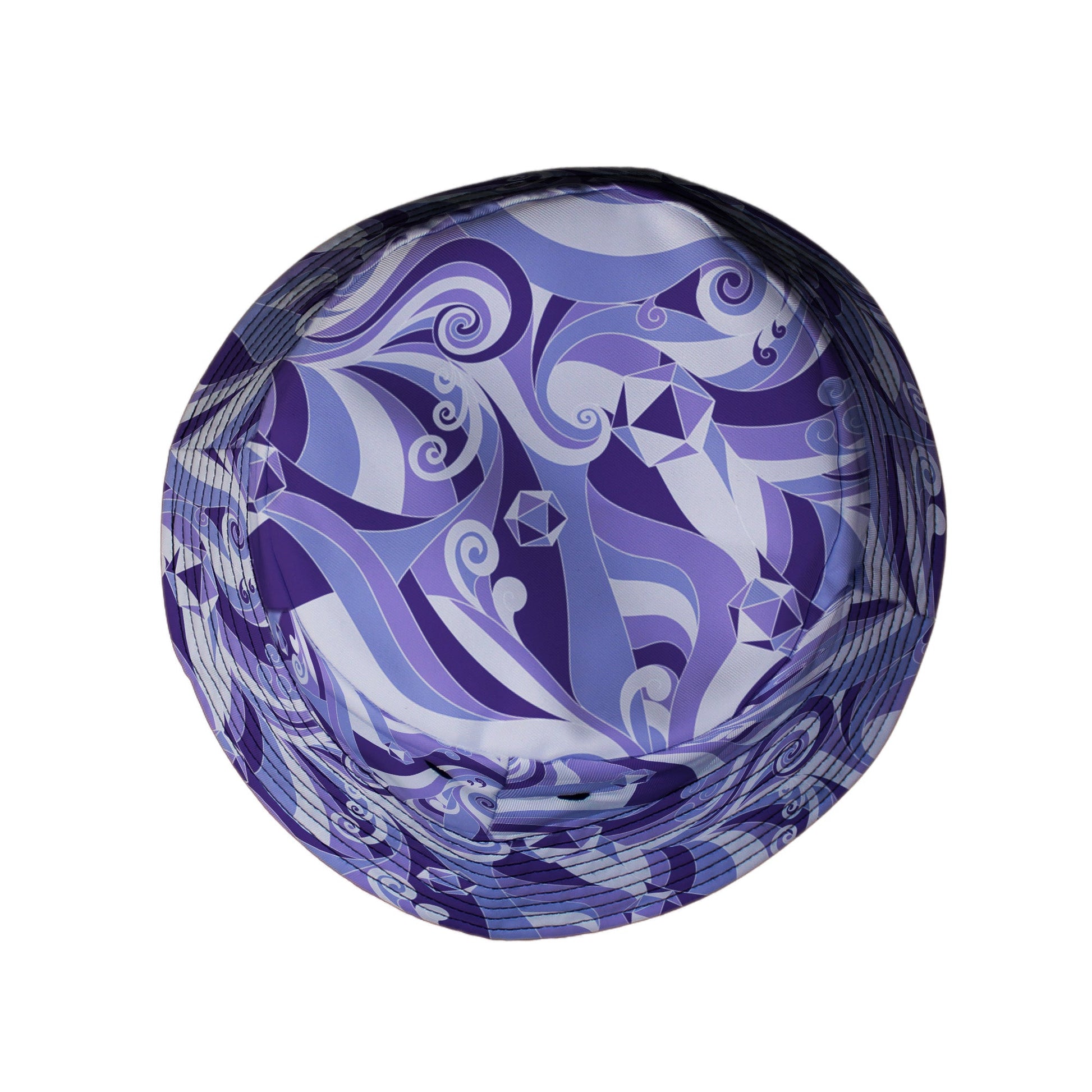 Dnd Dice Swirls Purple Bucket Hat Geek Nerd 0925 board game print Designs by Nathan
