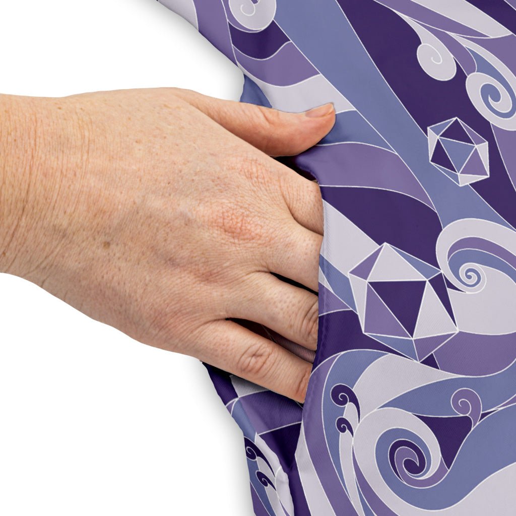 Dnd Dice Swirls Purple Dress Geek Nerd 0925 Designs by Nathan dnd & rpg print