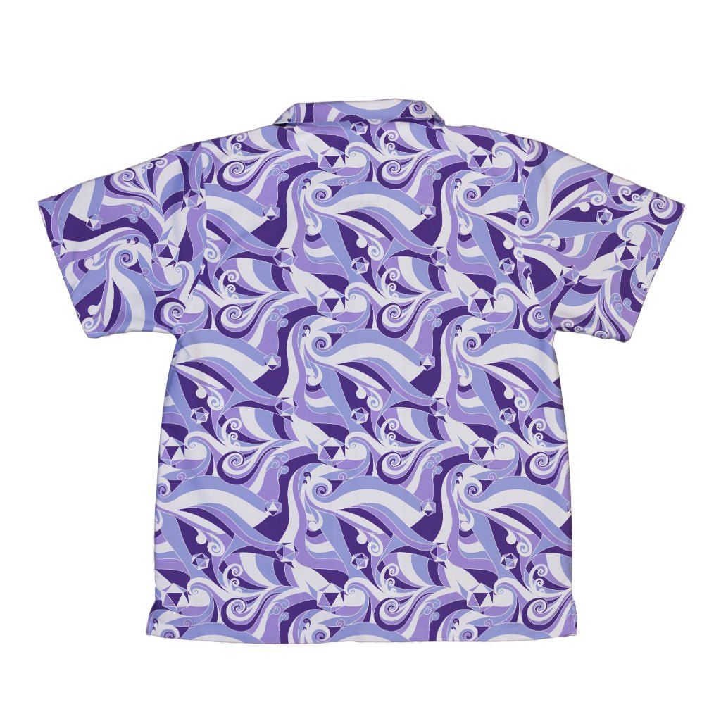 Dnd Dice Swirls Purple Youth Hawaiian Shirt Geek Nerd 0925 board game print Designs by Nathan