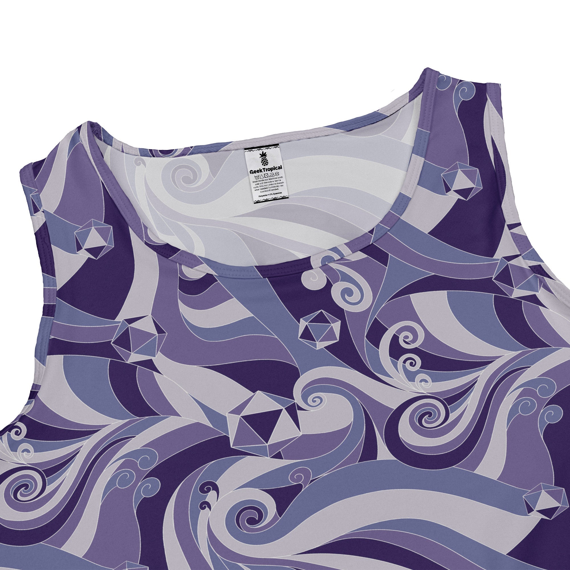 Dnd Dice Swirls Purple Dress Geek Nerd 0925 Designs by Nathan dnd & rpg print