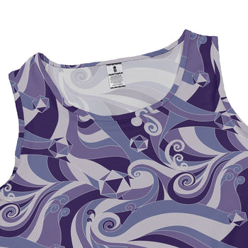 Dnd Dice Swirls Purple Dress Geek Nerd 0925 Designs by Nathan dnd & rpg print