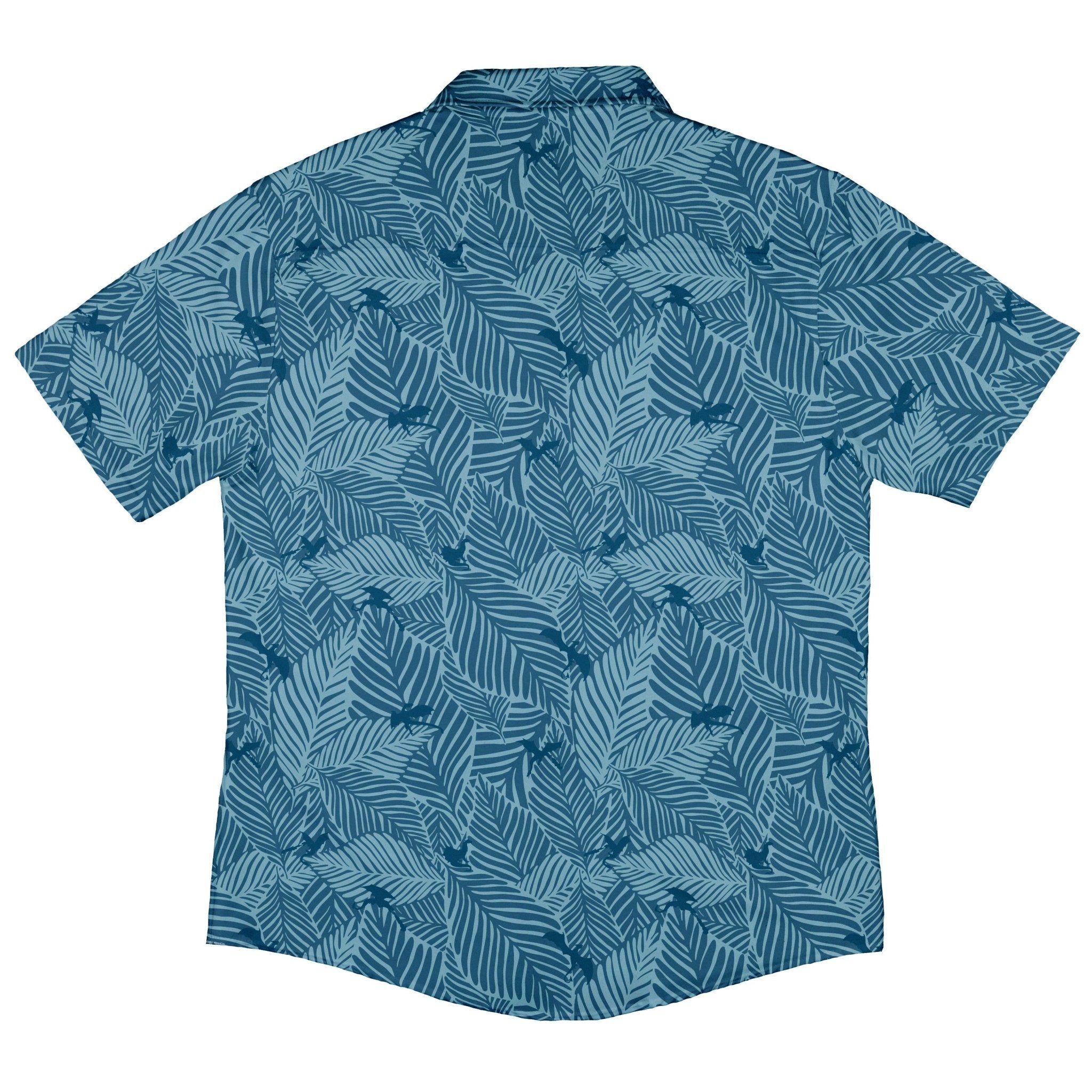 Tropical Dragons Button Up Shirt - adult sizing - Design by Dunking Toast - dnd & rpg print