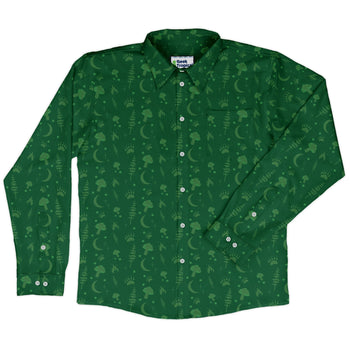 Dnd Druid Class Long Sleeve Button Up Shirt Geek Nerd adult sizing Design by Heather Davenport dnd & rpg print