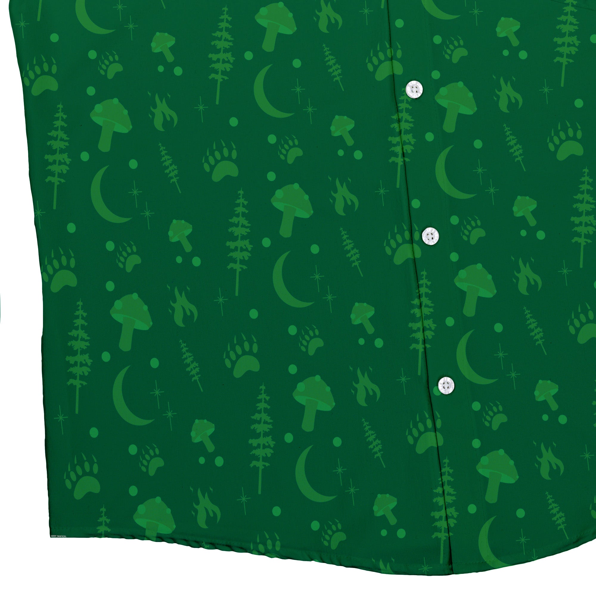 Dnd Druid Class Button Up Shirt - adult sizing - Design by Heather Davenport - dnd & rpg print