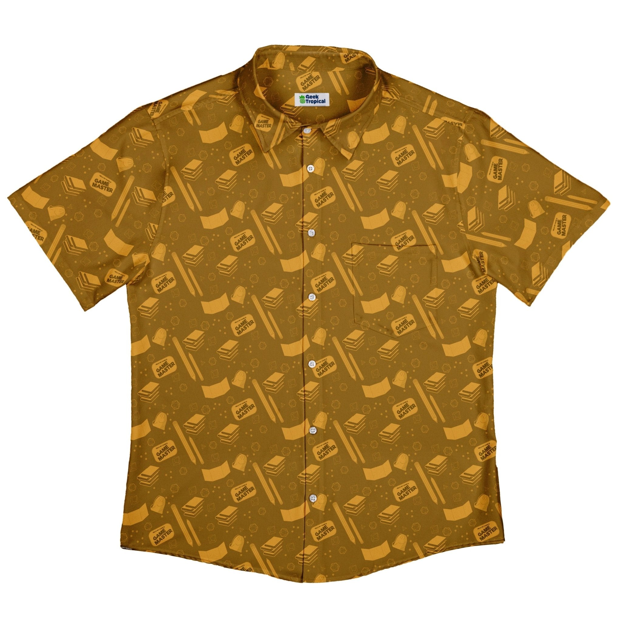 Dnd Dungeon Master Button Up Shirt - adult sizing - Design by Heather Davenport - dnd & rpg print