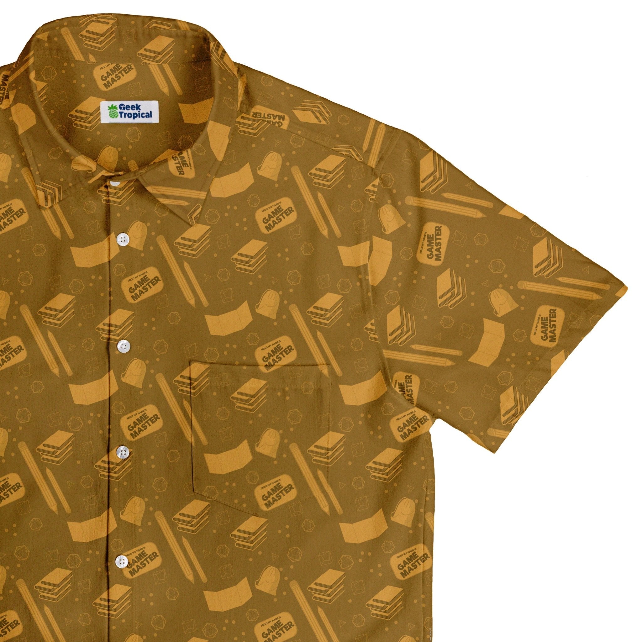 Dnd Dungeon Master Button Up Shirt - adult sizing - Design by Heather Davenport - dnd & rpg print