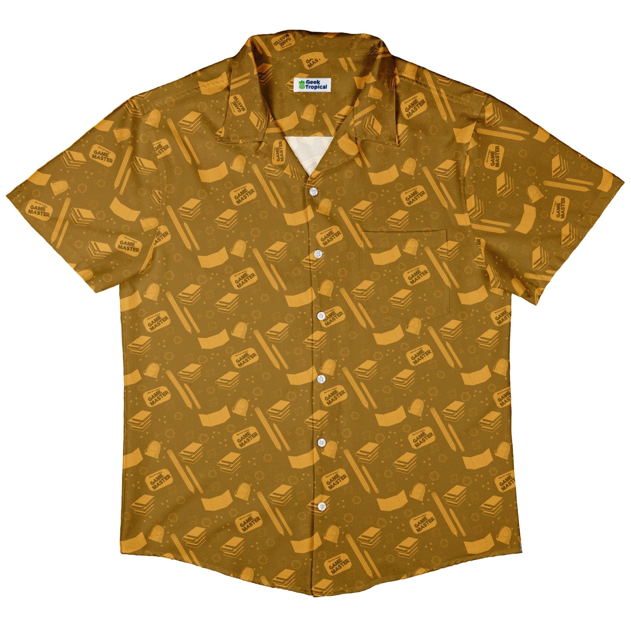 Dnd Dungeon Master Button Up Shirt - adult sizing - Design by Heather Davenport - dnd & rpg print