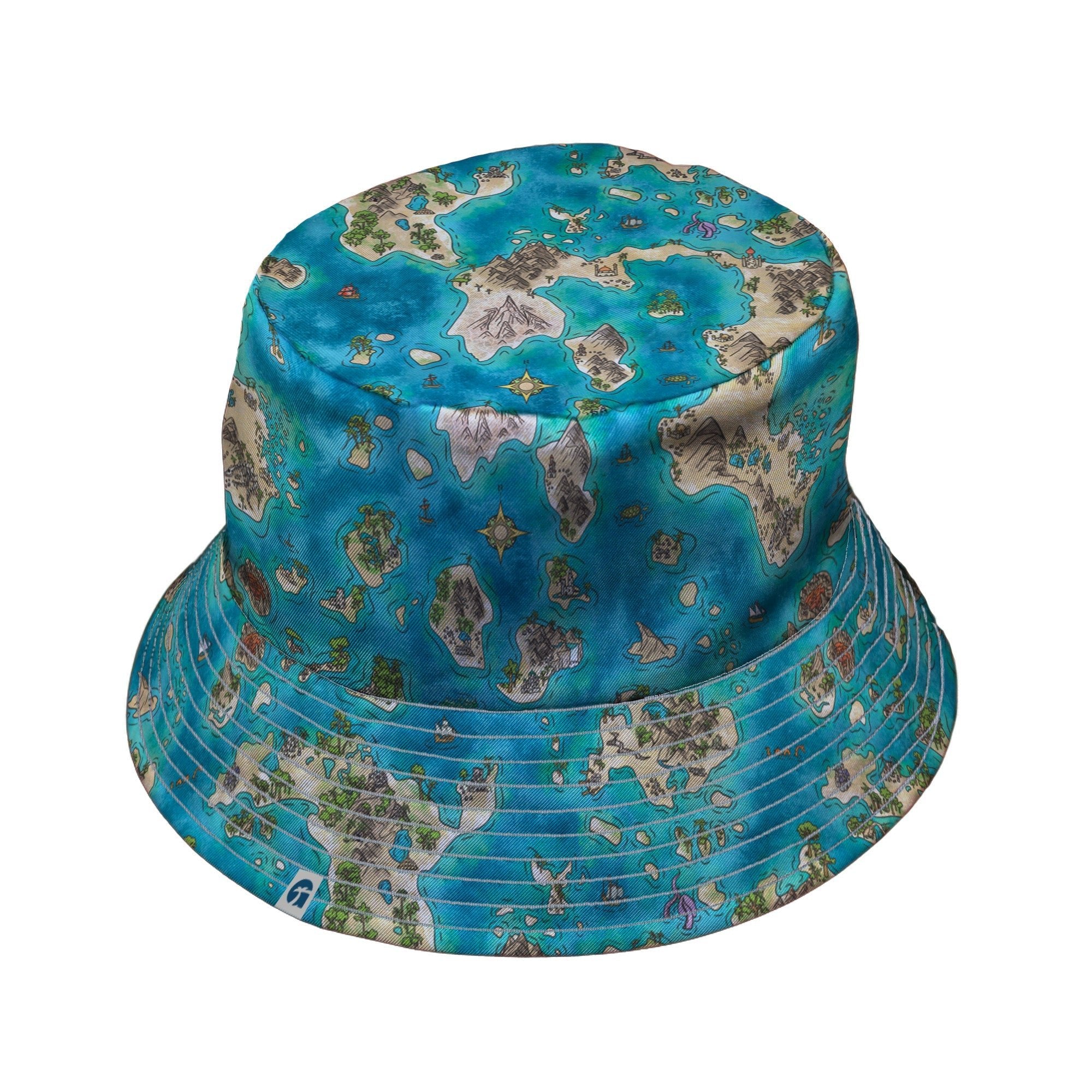 Fantasy World Map Dnd Bucket Hat - Designs by Nathan - Fantasy Prints - lx - B