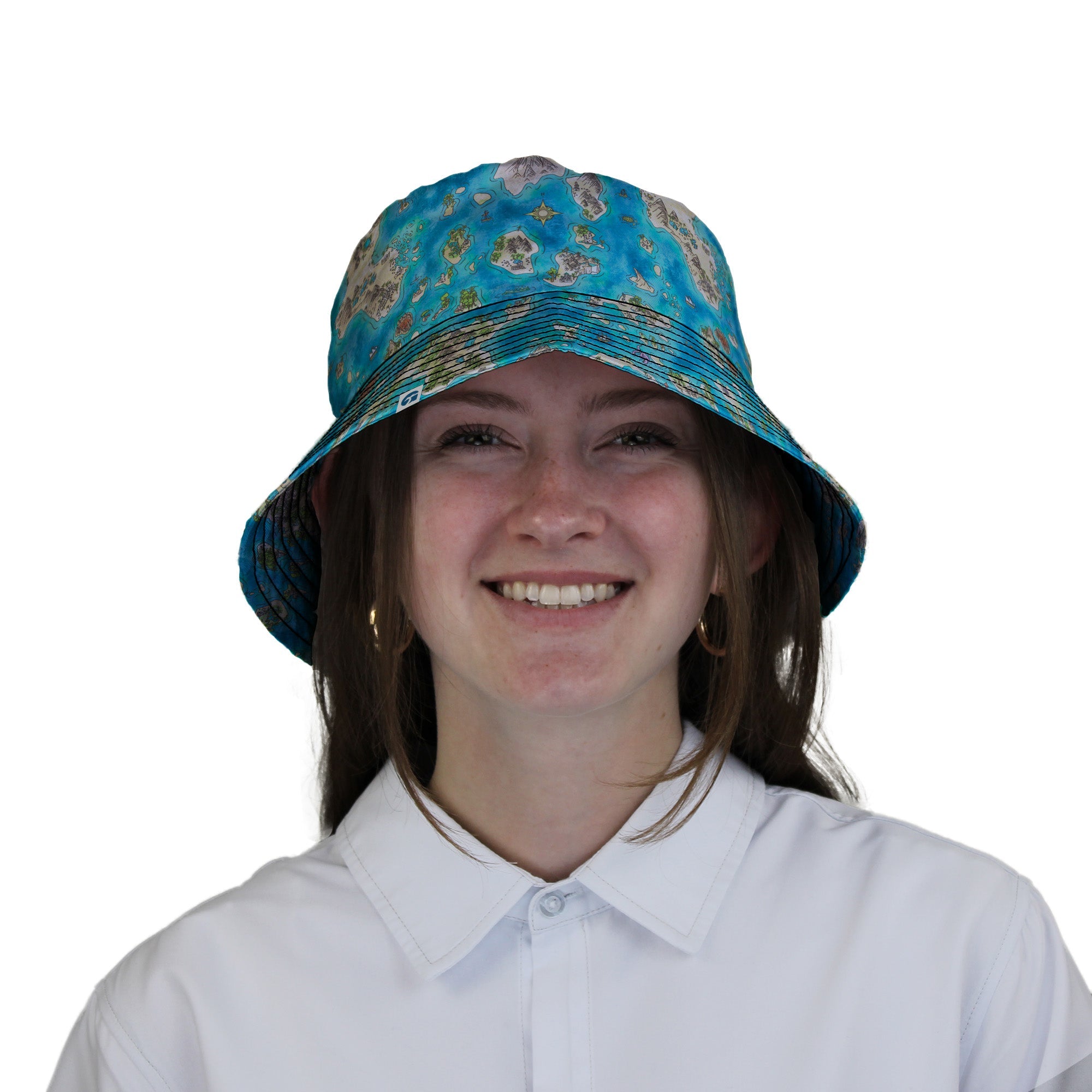 Fantasy World Map Dnd Bucket Hat - Designs by Nathan - Fantasy Prints - lx - B