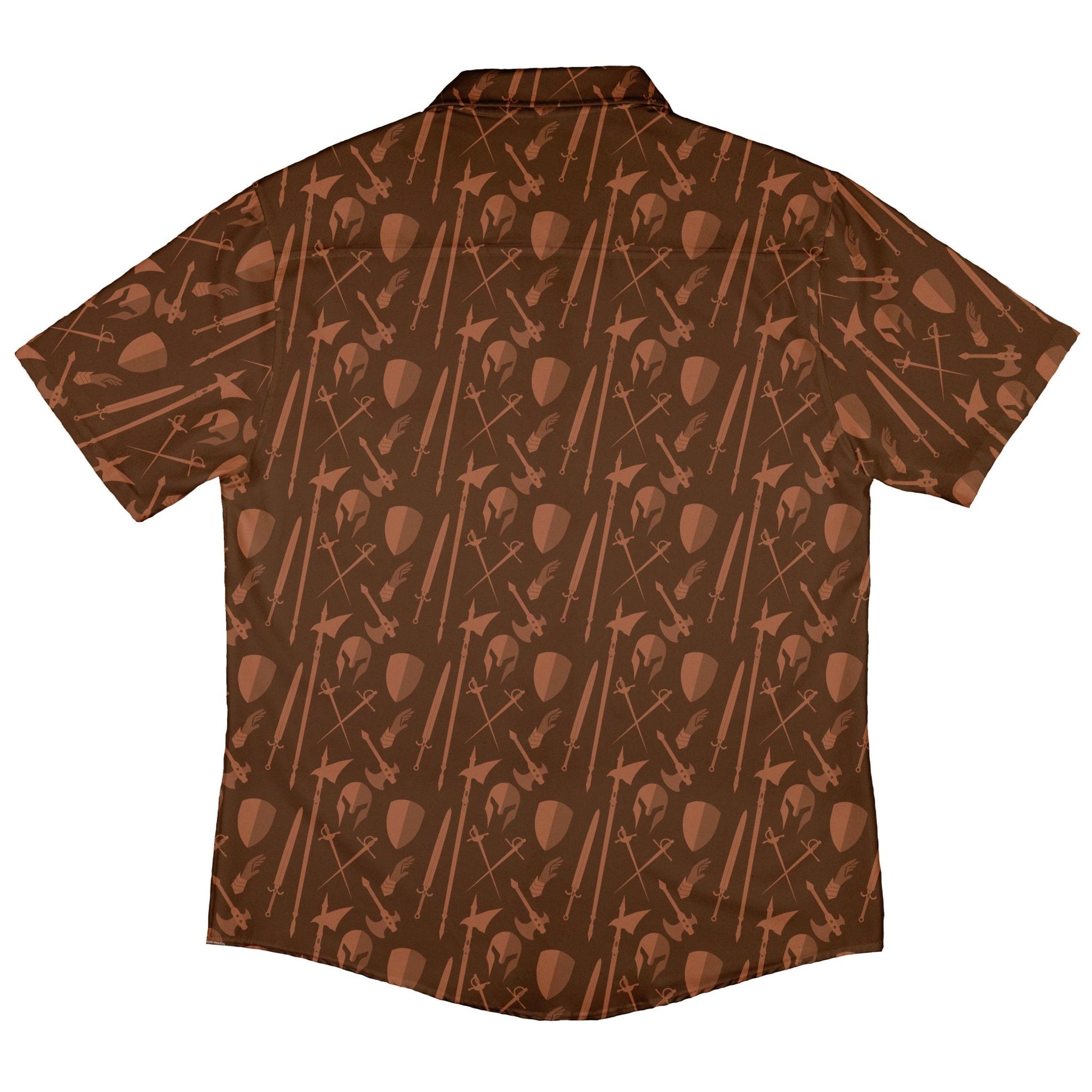 Dnd Fighter Class Button Up Shirt - adult sizing - Design by Heather Davenport - dnd & rpg print