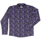Dnd Hero Inventory Purple Long Sleeve Button Up Shirt Geek Nerd adult sizing Designs by Nathan dnd & rpg print