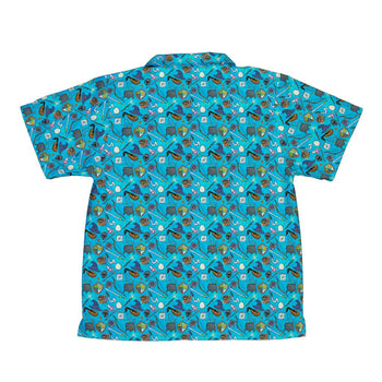 Dnd Hero Inventory Youth Hawaiian Shirt - Designs by Nathan - dnd & rpg print - Q3