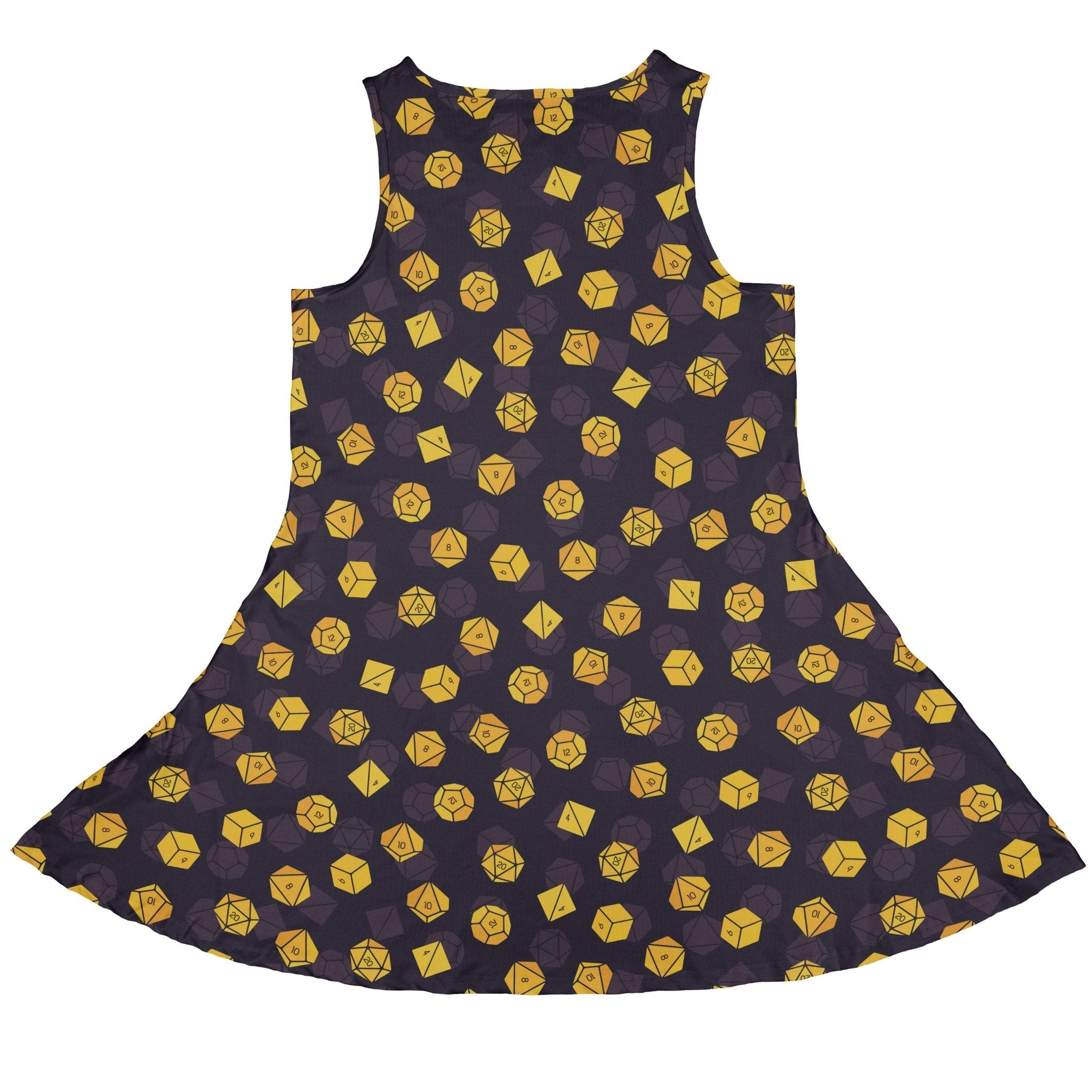 Dnd High Roller Gold Dice Dress Geek Nerd dnd & rpg print lx - C Simple Patterns