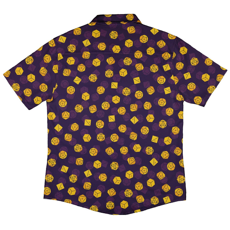 Dnd High Roller Gold Dice Button Up Shirt - adult sizing - dnd & rpg print - Simple Patterns