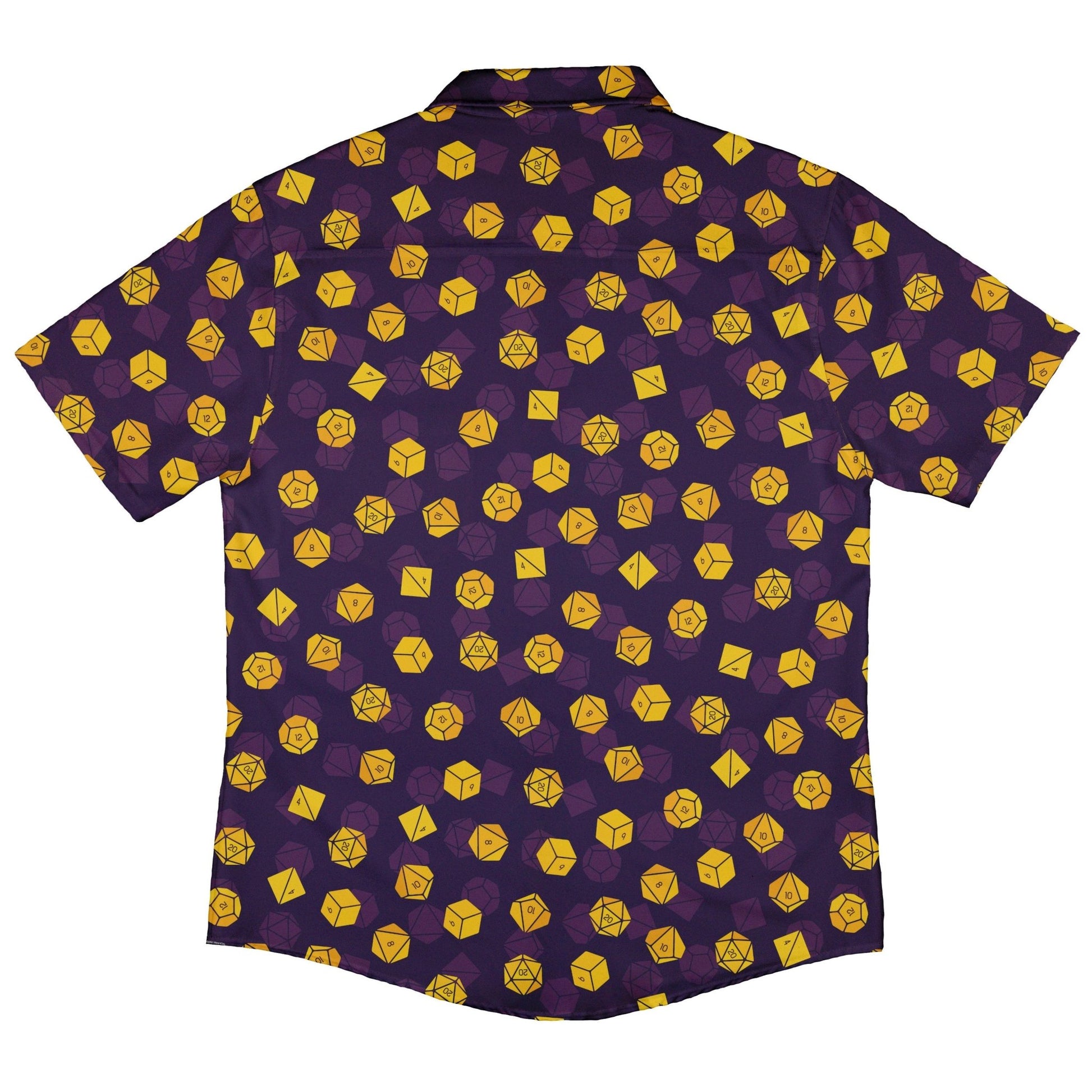 Dnd High Roller Gold Dice Button Up Shirt - adult sizing - dnd & rpg print - Simple Patterns