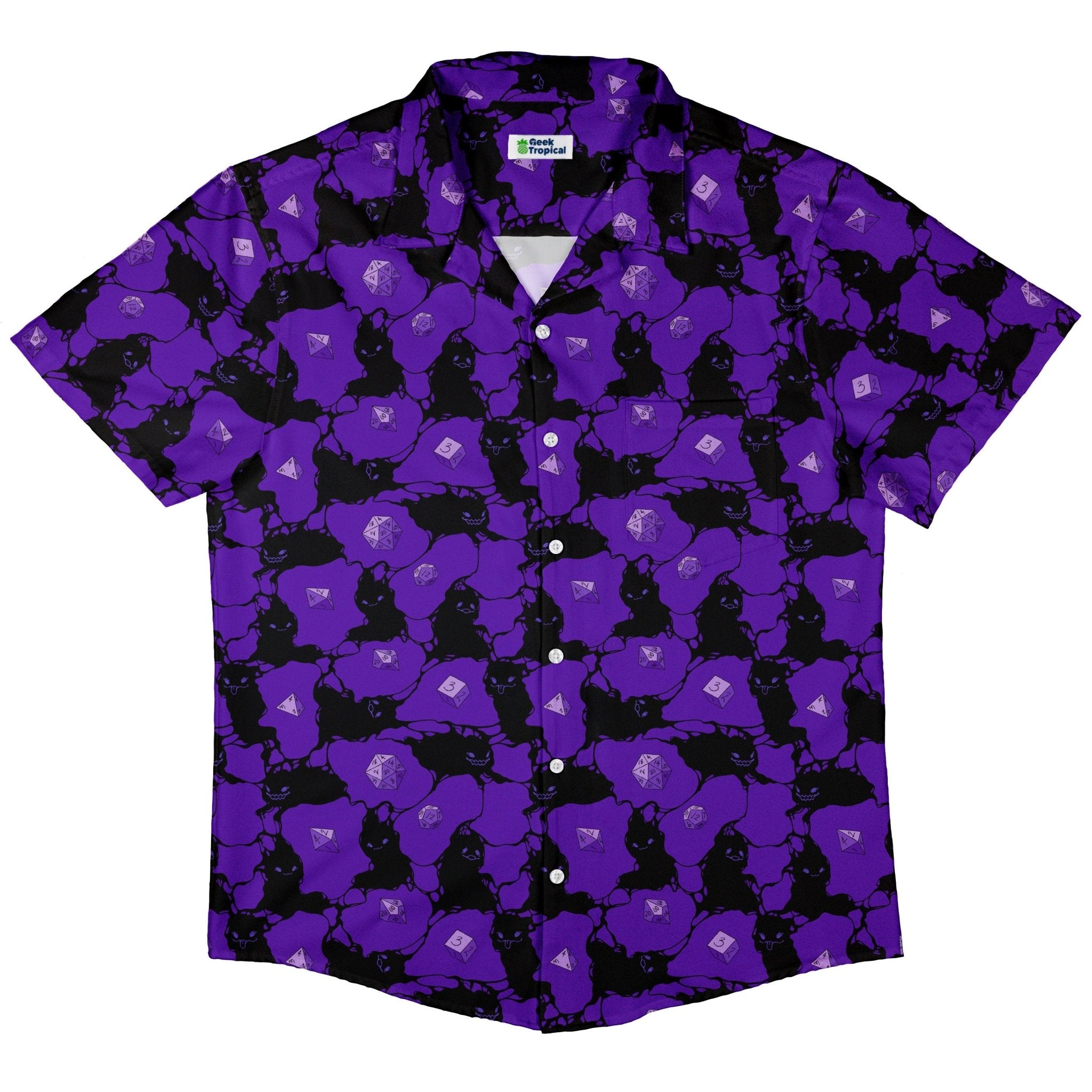 Dnd Inkling Familiars Button Up Shirt - adult sizing - Design by Ardi Tong - dnd & rpg print