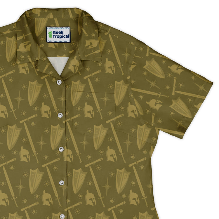 Dnd Paladin Class Curvy Button Up Shirt Geek Nerd Design by Heather Davenport dnd & rpg print Dnd Classes