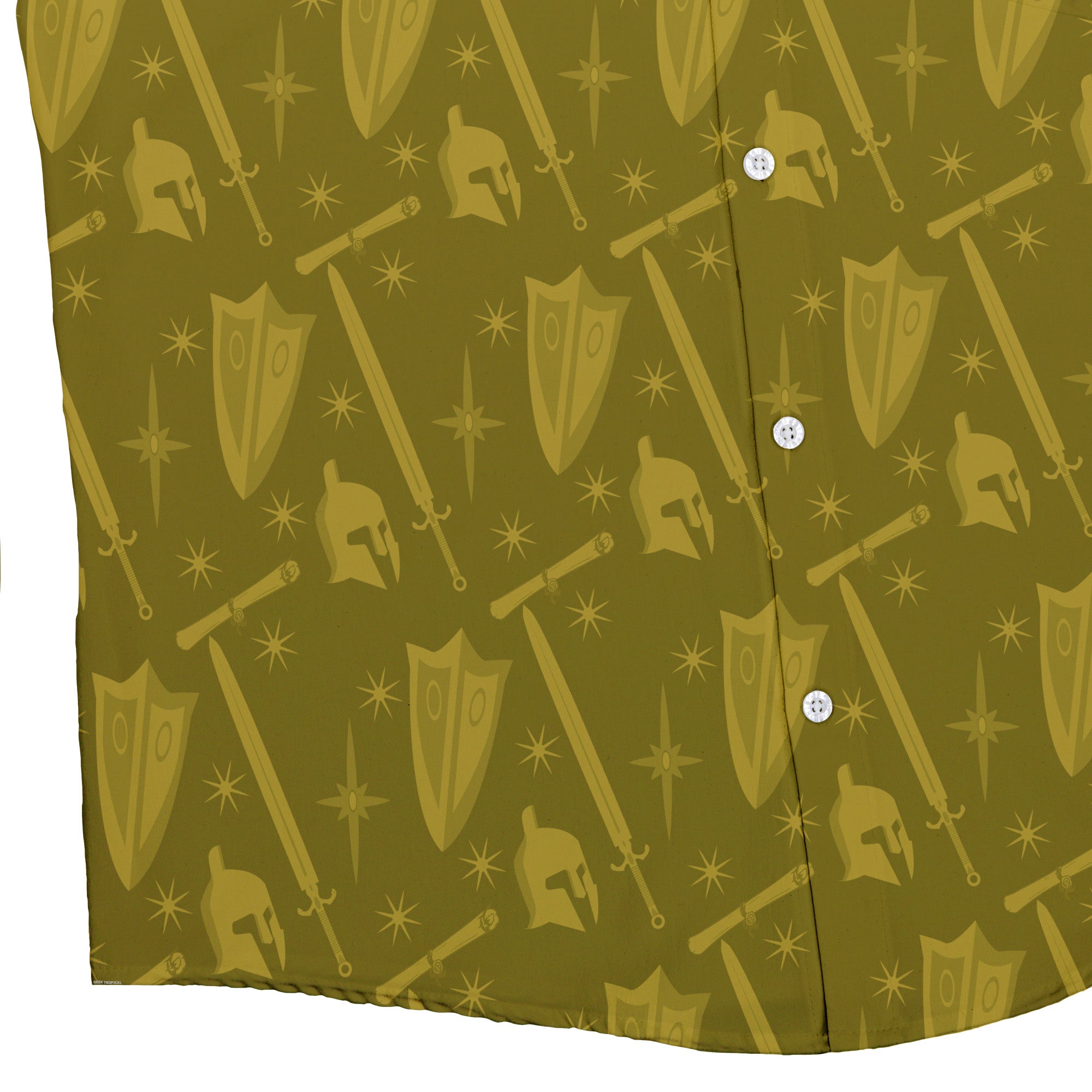 Dnd Paladin Class Button Up Shirt - adult sizing - Design by Heather Davenport - dnd & rpg print
