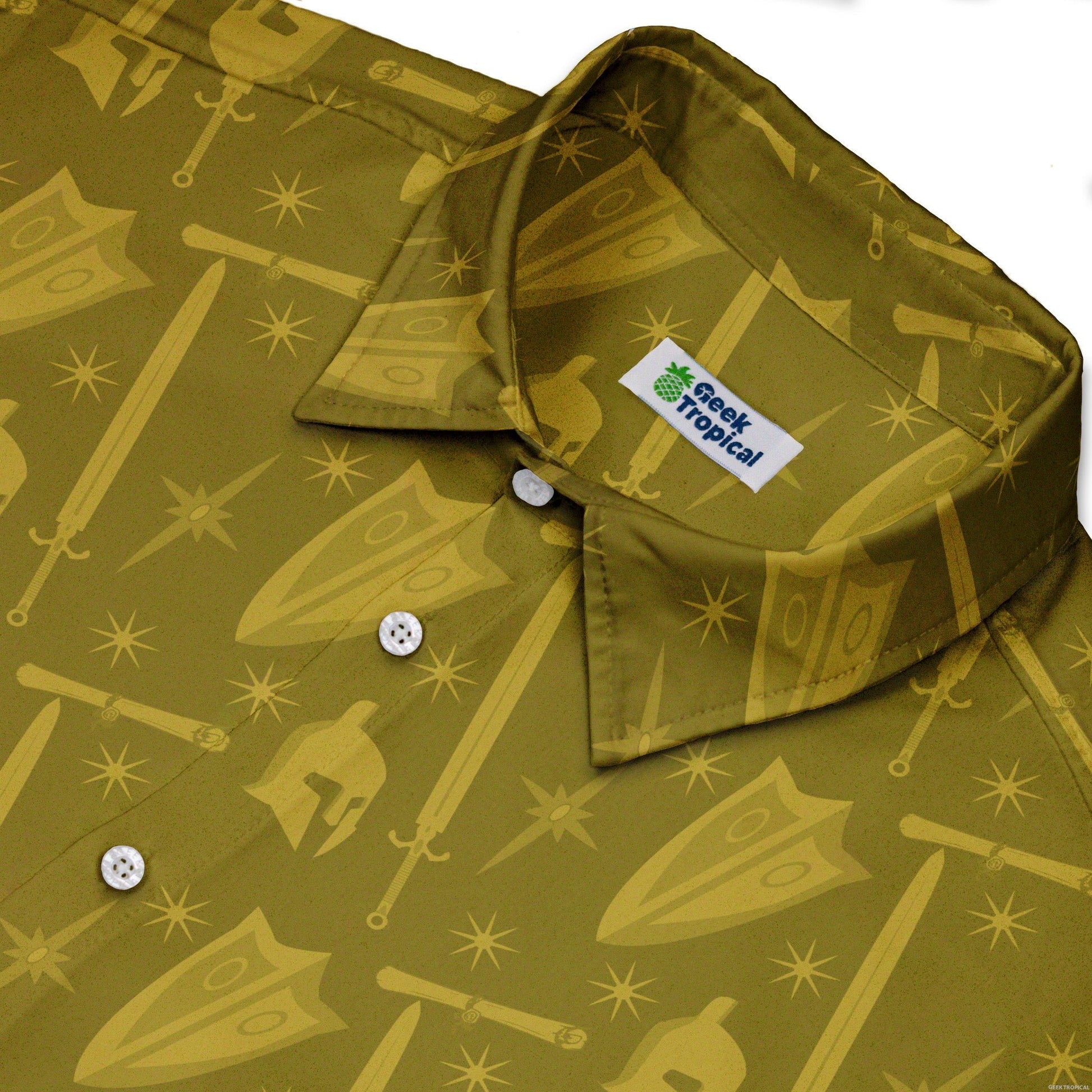 Dnd Paladin Class Button Up Shirt - adult sizing - Design by Heather Davenport - dnd & rpg print