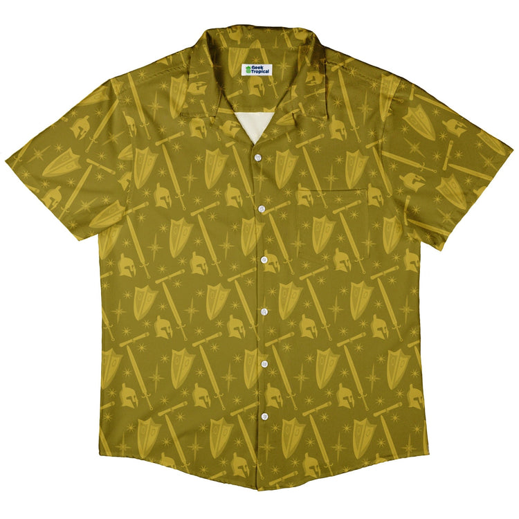 Dnd Paladin Class Button Up Shirt - adult sizing - Design by Heather Davenport - dnd & rpg print