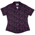Dnd Purple Dragons Black Curvy Button Up Shirt Geek Nerd Design by Heather Davenport dnd & rpg print fantasy prints
