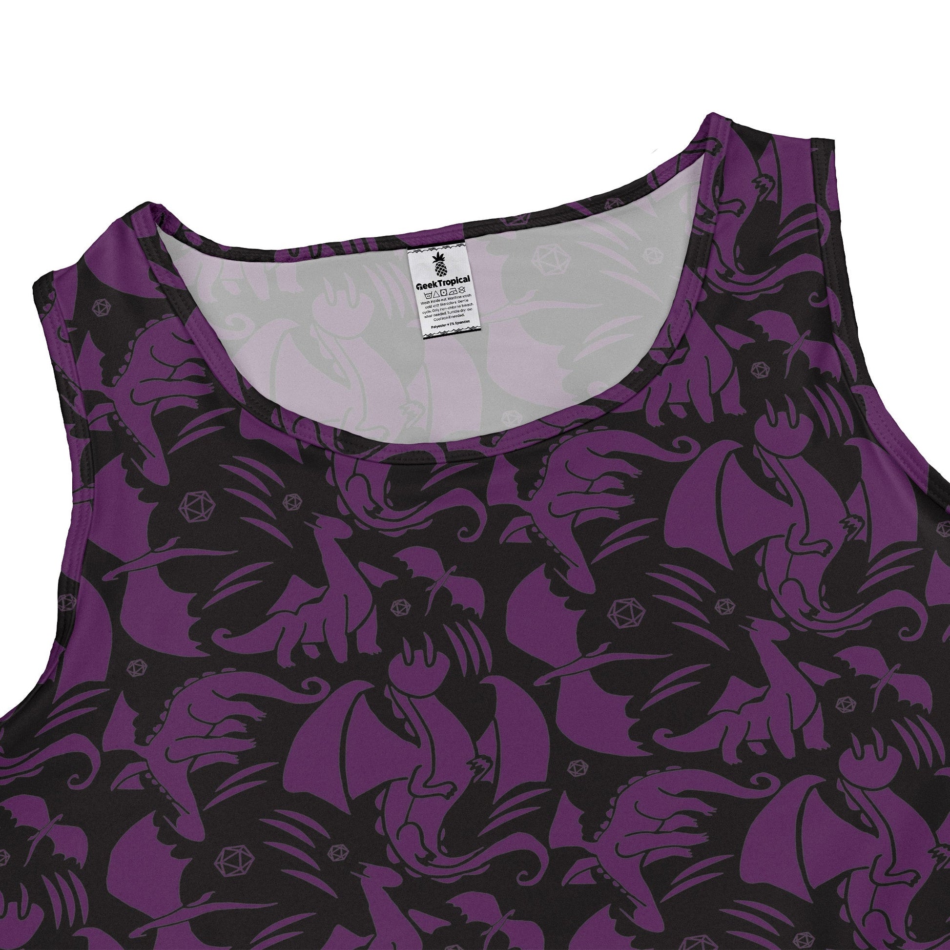 Dnd Purple Dragons Black Dress Geek Nerd Design by Heather Davenport dnd & rpg print fantasy prints