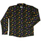 Dnd RPG Christmas Black Long Sleeve Button Up Shirt Geek Nerd adult sizing Christmas Print dnd & rpg print