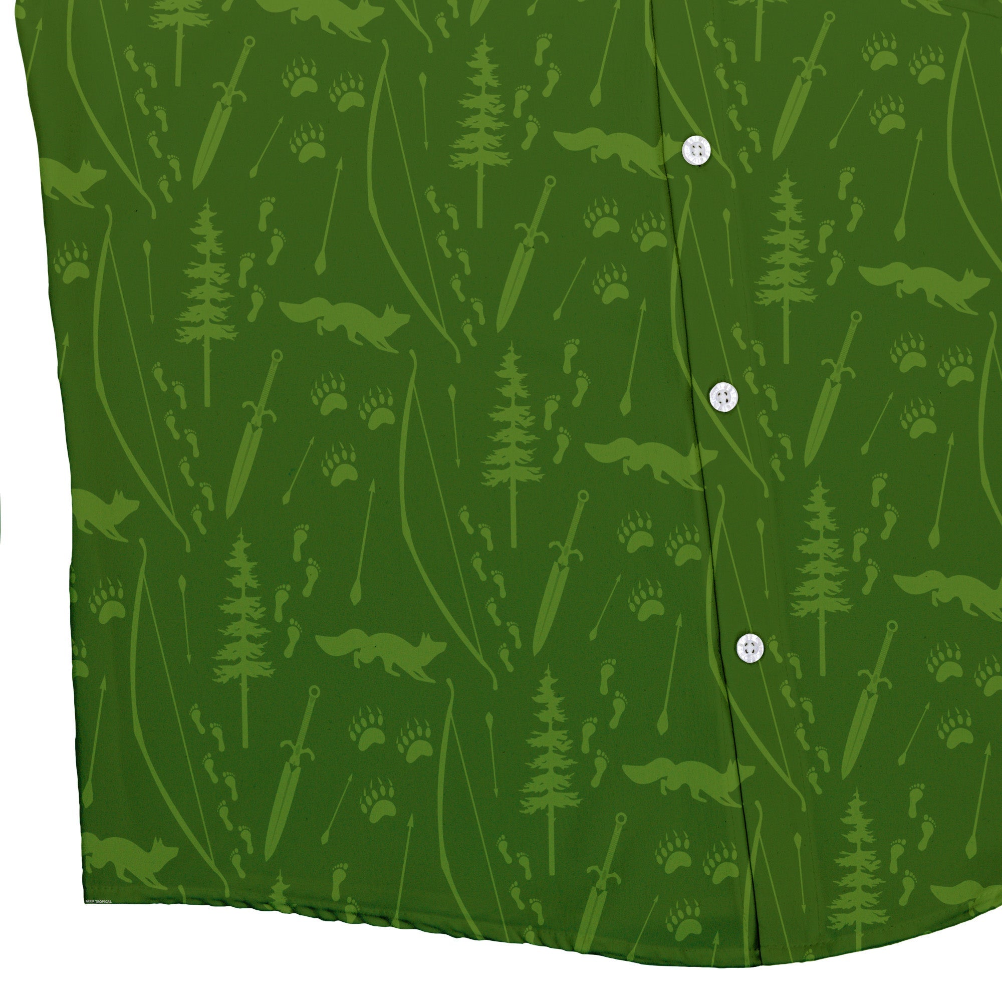 Dnd Ranger Class Button Up Shirt - adult sizing - Design by Heather Davenport - dnd & rpg print