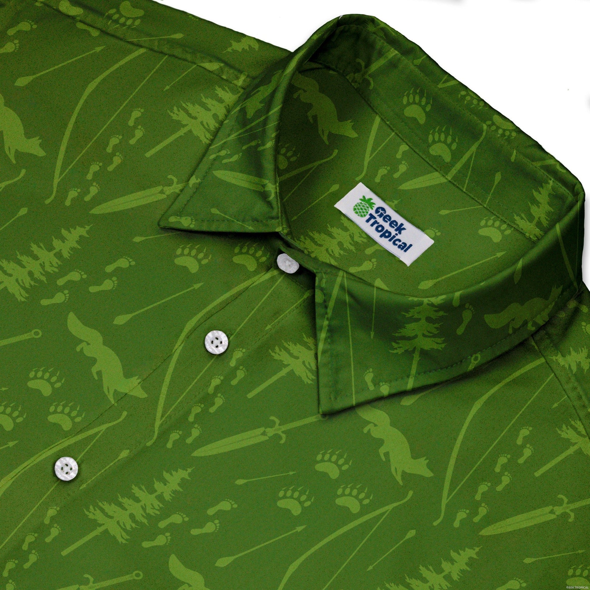 Dnd Ranger Class Button Up Shirt - adult sizing - Design by Heather Davenport - dnd & rpg print