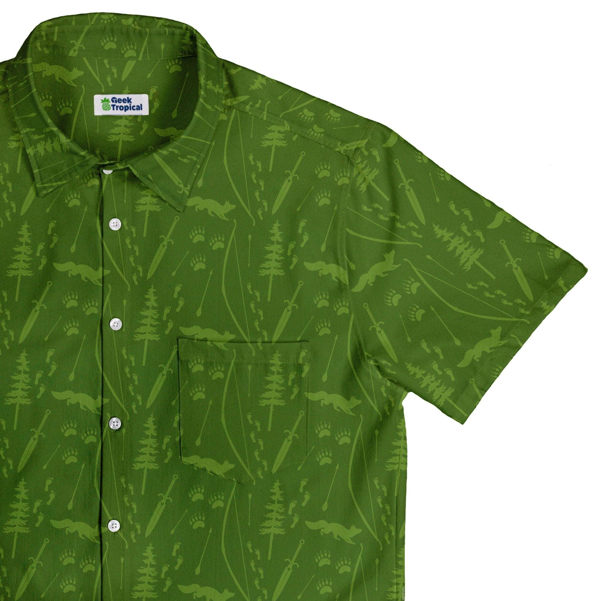 Dnd Ranger Class Button Up Shirt - adult sizing - Design by Heather Davenport - dnd & rpg print