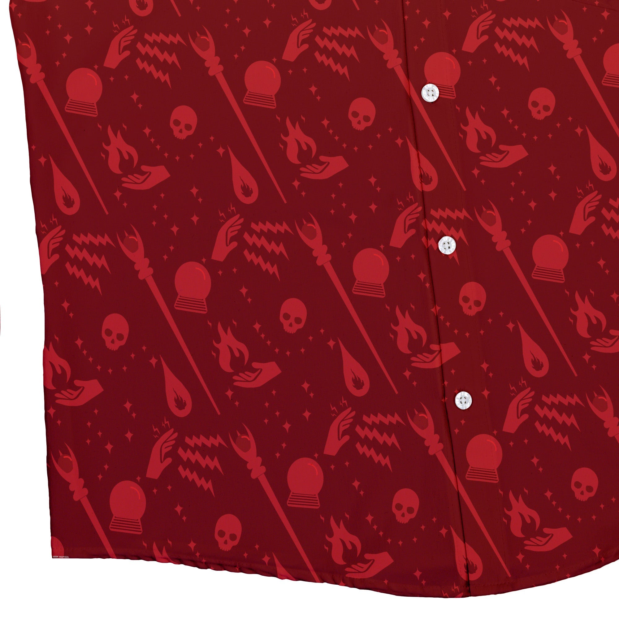 Dnd Sorcerer Class Button Up Shirt - adult sizing - Design by Heather Davenport - dnd & rpg print