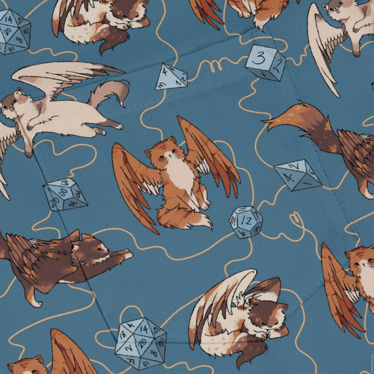 Dnd Tressym Familiars Long Sleeve Button Up Shirt Geek Nerd adult sizing Design by Ardi Tong dnd & rpg print