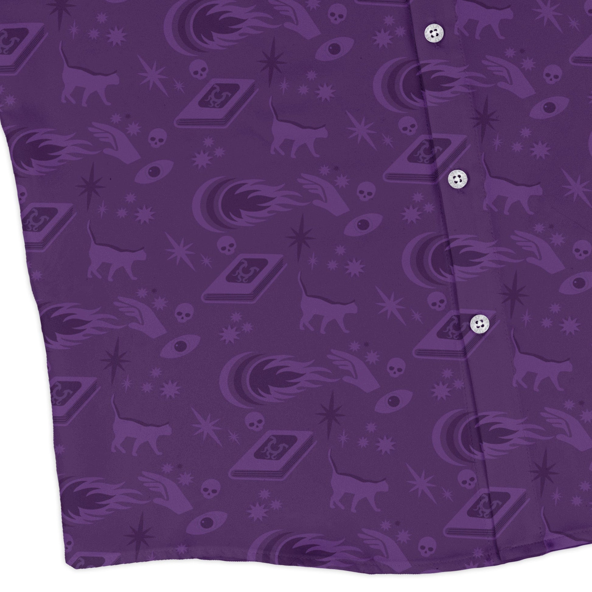 Dnd Warlock Class Long Sleeve Button Up Shirt Geek Nerd adult sizing Design by Heather Davenport dnd & rpg print