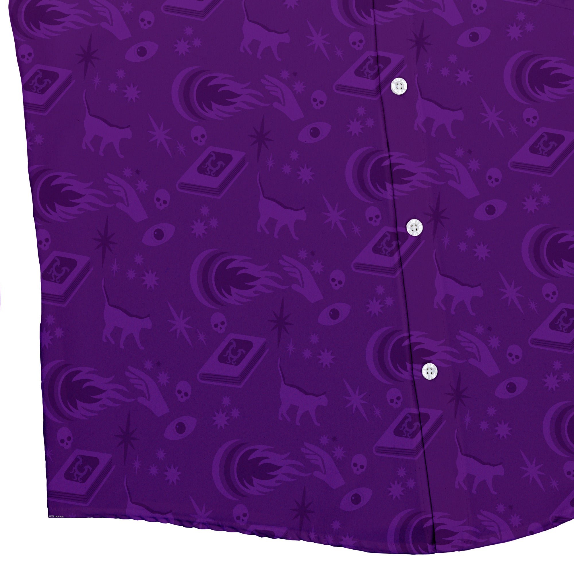 Dnd Warlock Class Button Up Shirt - adult sizing - Design by Heather Davenport - dnd & rpg print