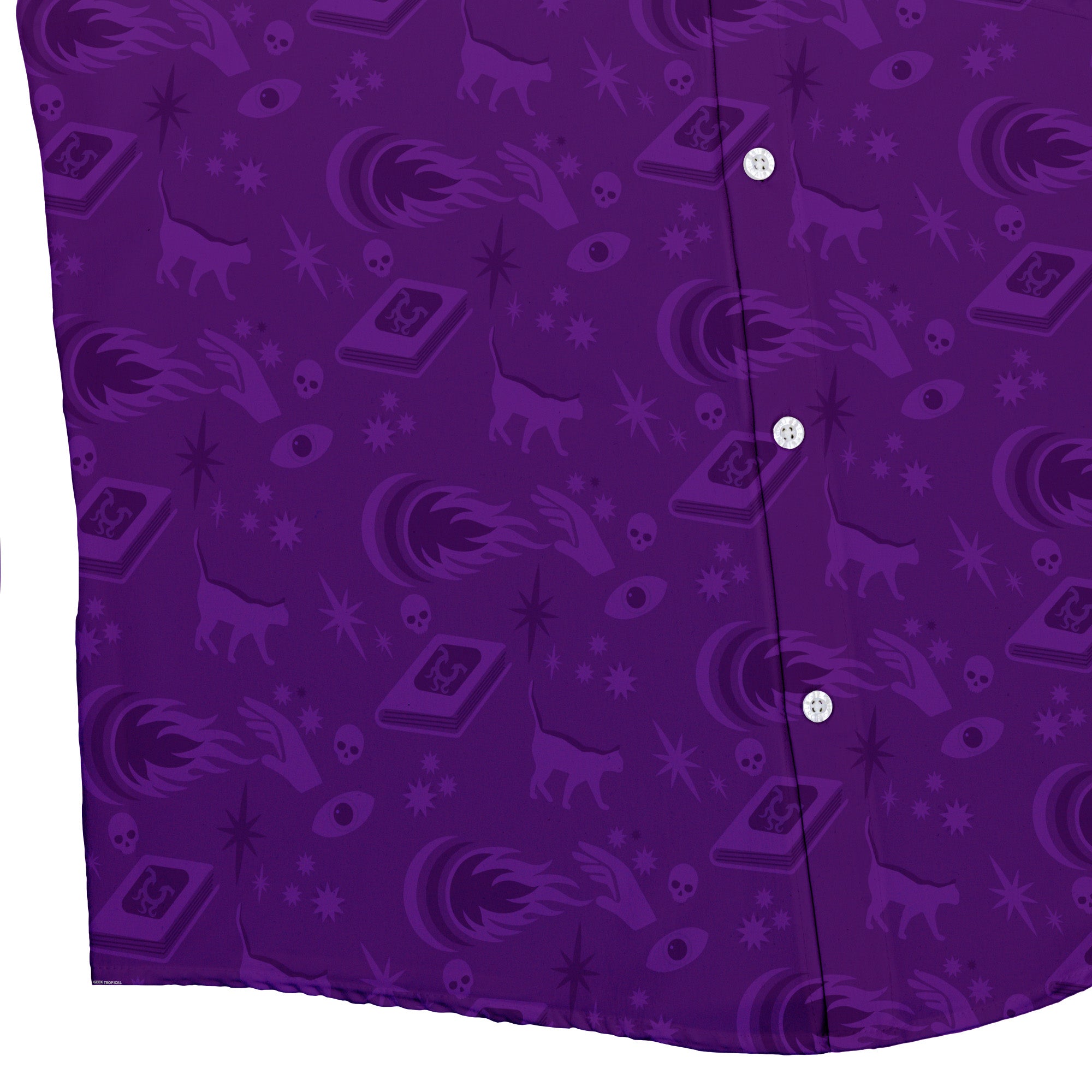 Dnd warlock class button up shirt geek tropical