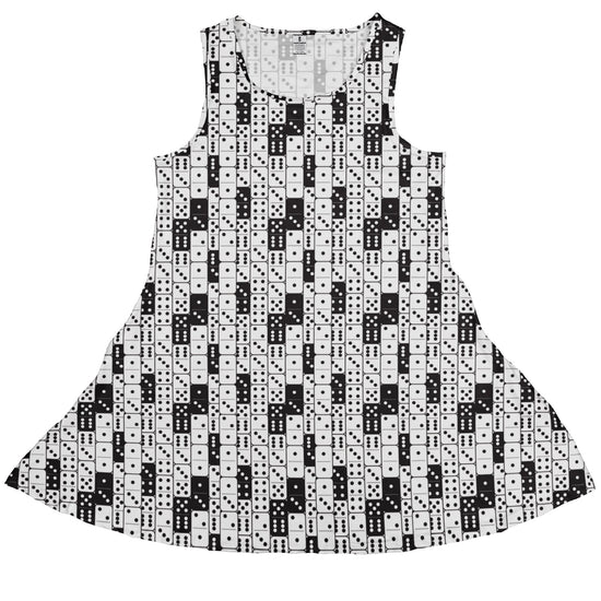 Dominos Dress Geek Nerd board game print Design by Heather Davenport lx - C