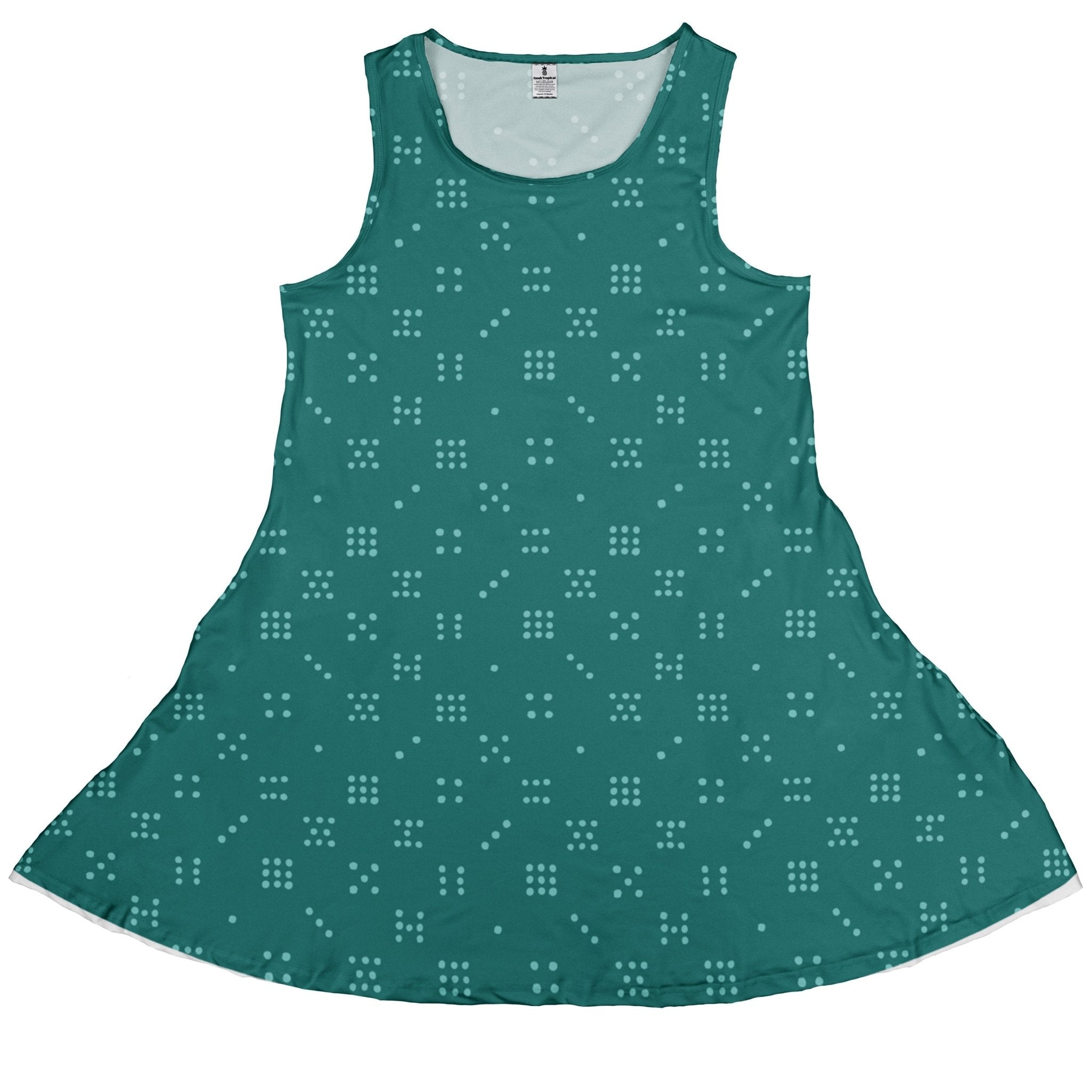Dominos Minimalist Dress Geek Nerd board game print Design by Zirkus Design lx - C