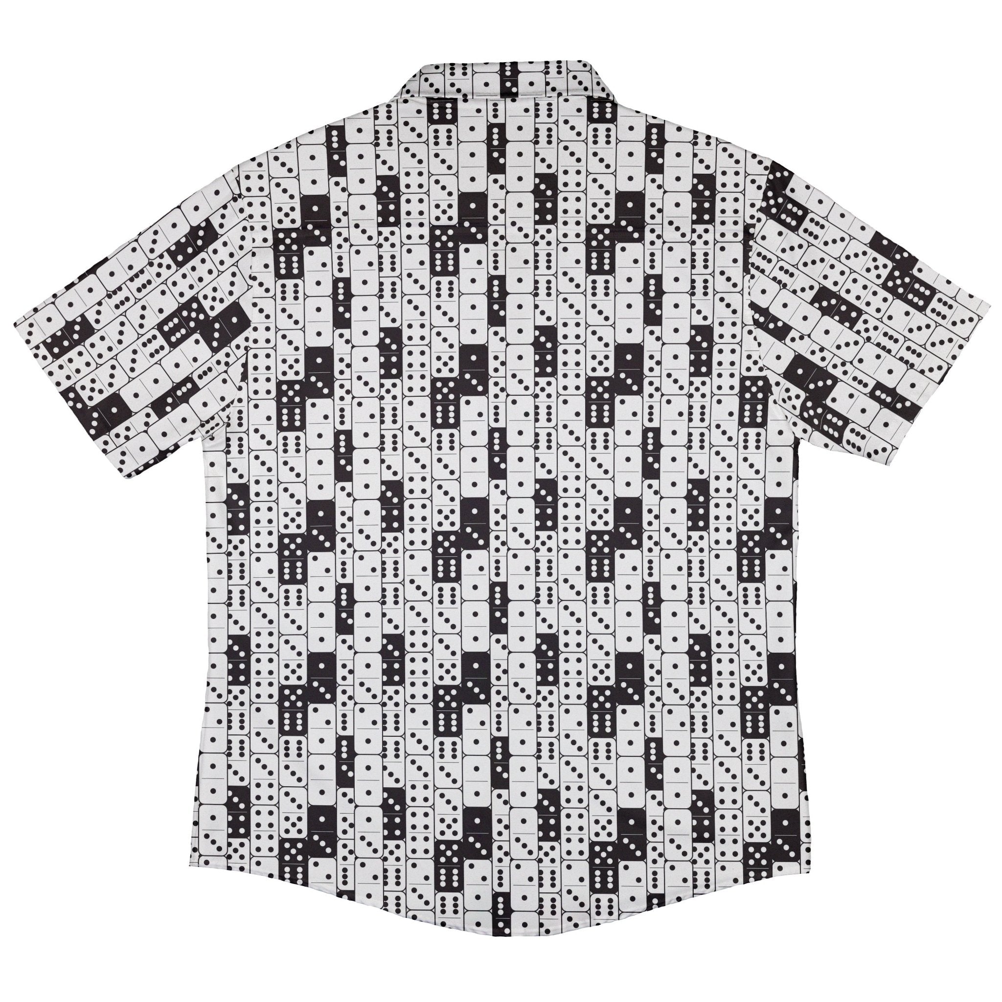 Dominos Button Up Shirt - adult sizing - board game print - Design by Heather Davenport