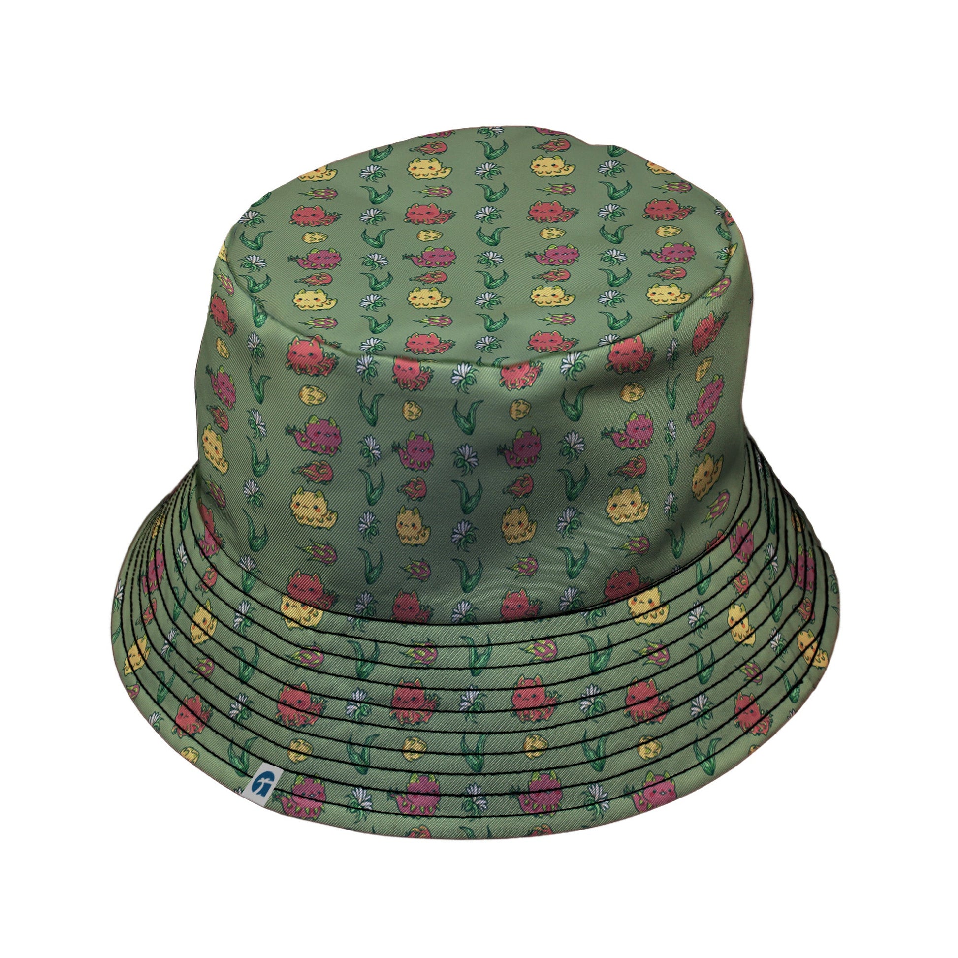 Dragon Fruit Green Bucket Hat Geek Nerd anime Design by Ardi Tong lx - B