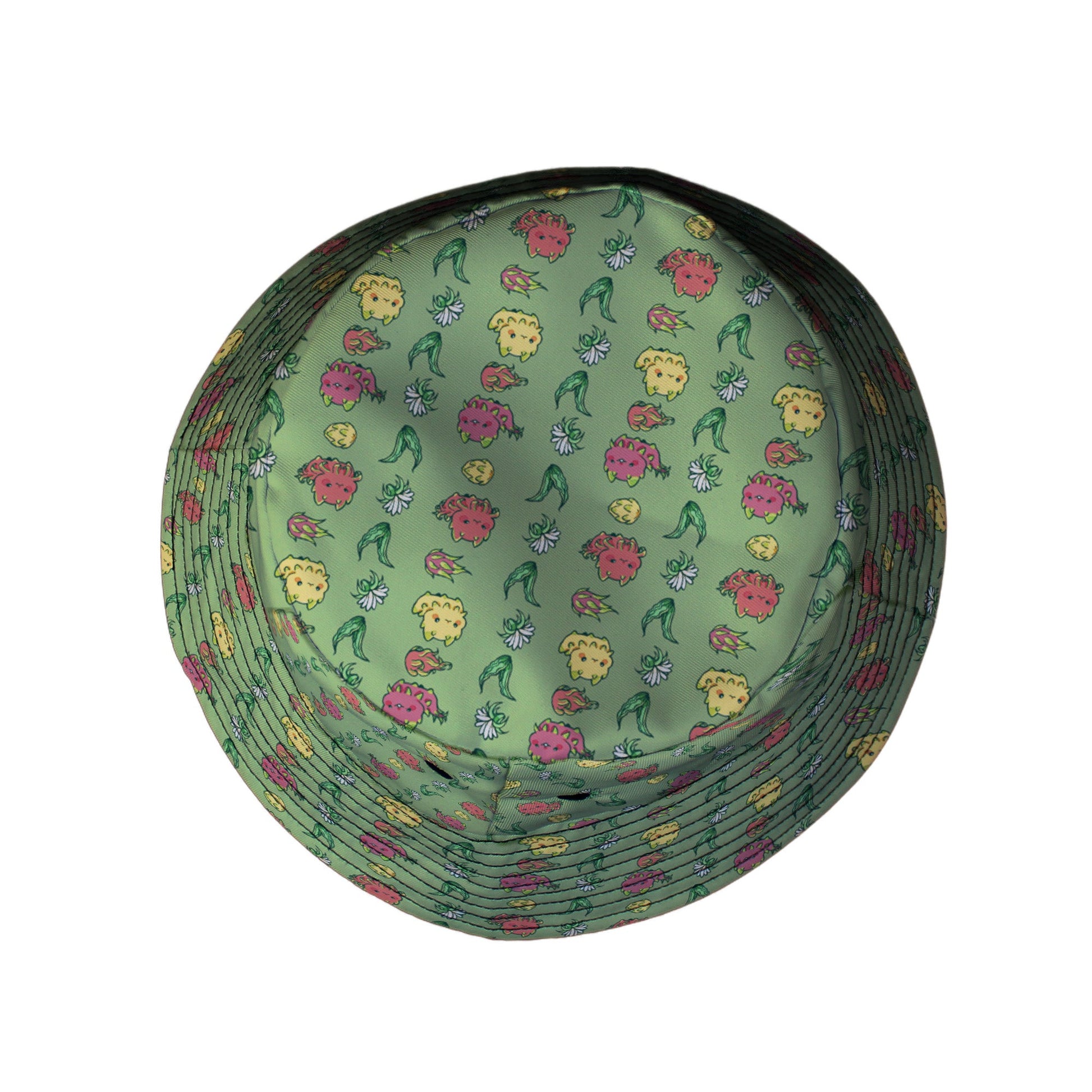 Dragon Fruit Green Bucket Hat Geek Nerd anime Design by Ardi Tong lx - B