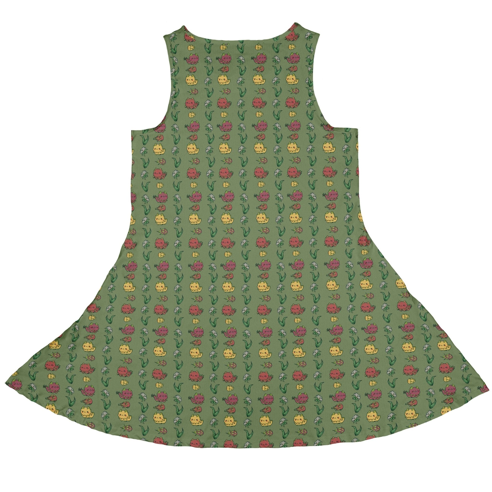 Dragon Fruit Green Dress Geek Nerd anime Design by Ardi Tong lx - C