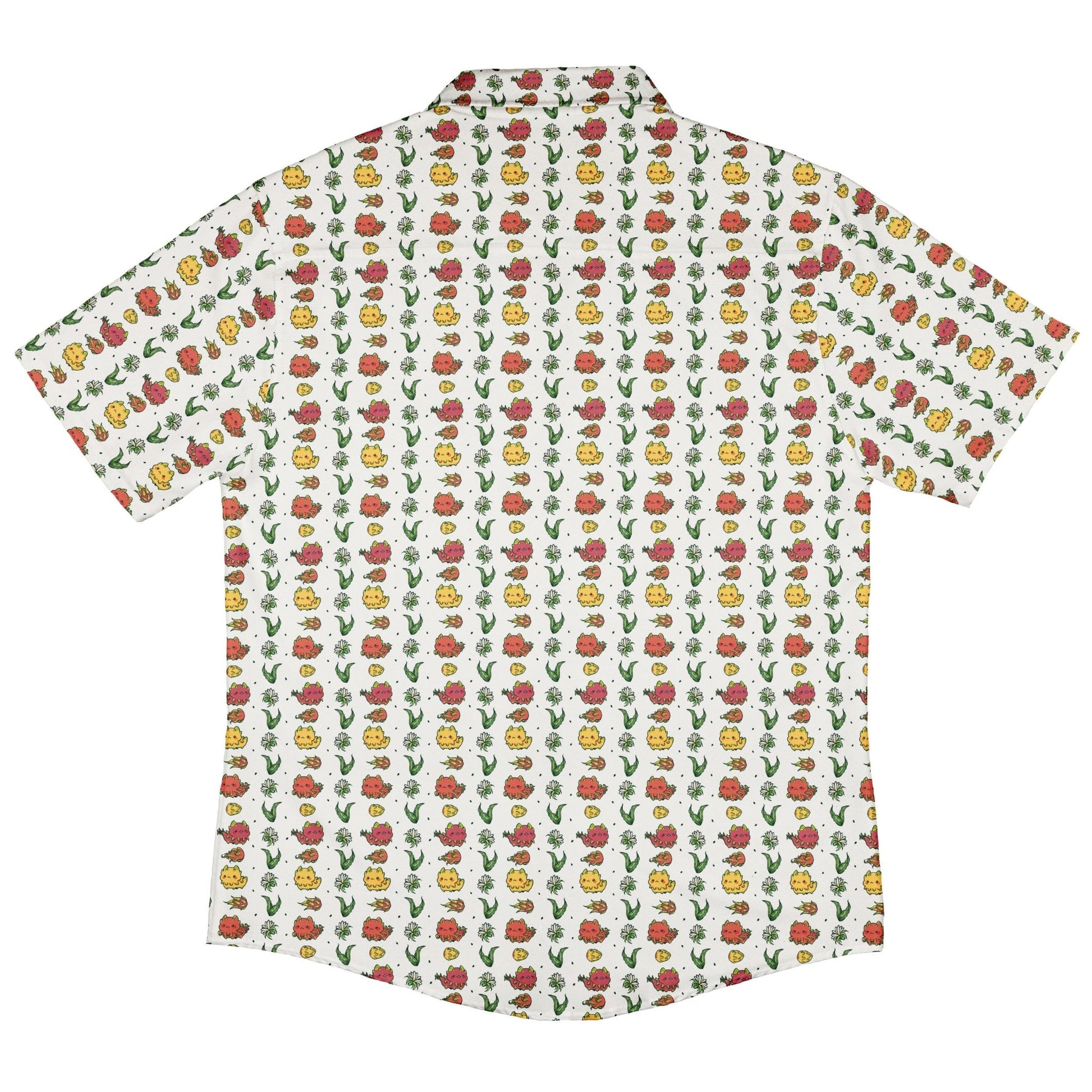 Dragon Fruit Seed Button Up Shirt Geek Nerd adult sizing anime Design by Ardi Tong