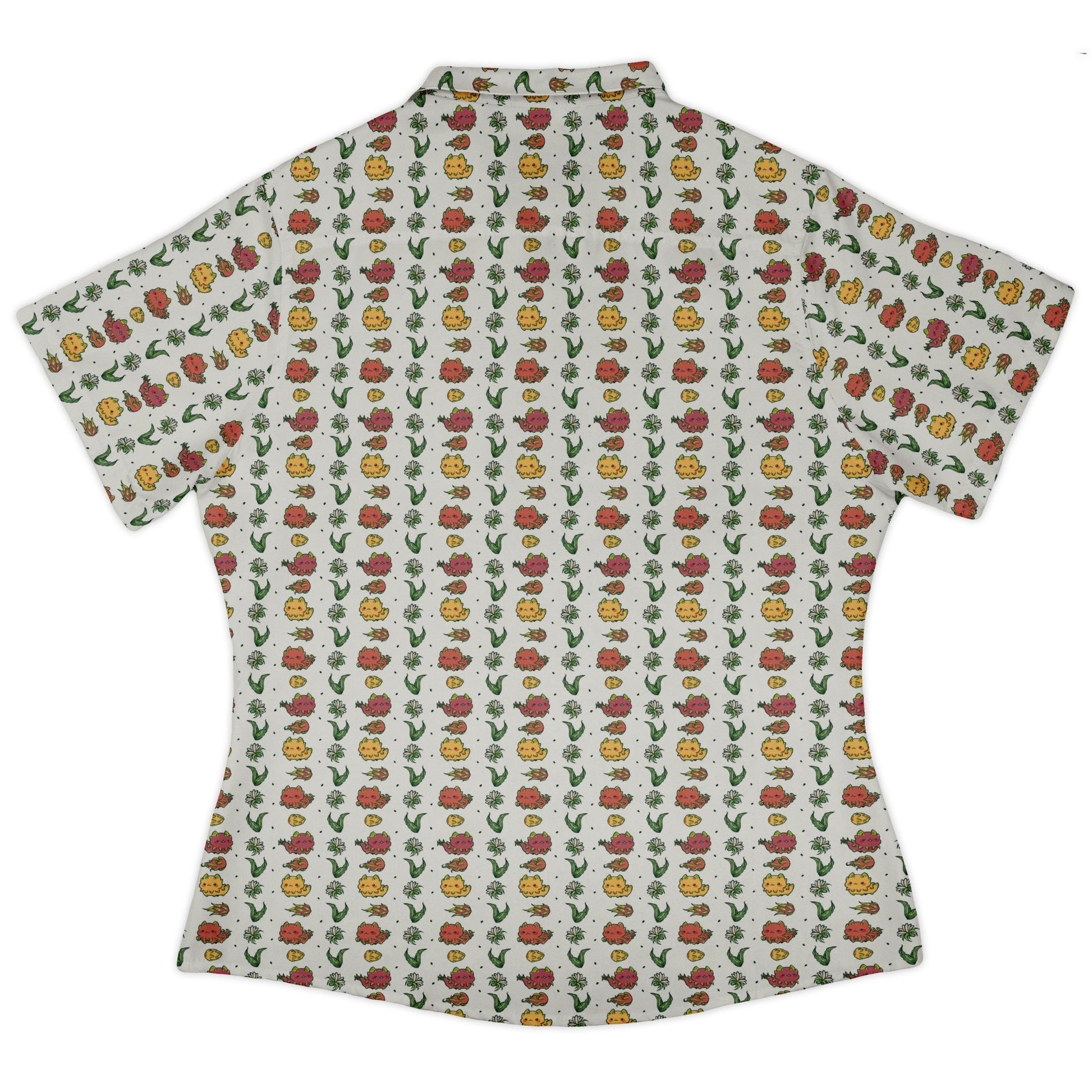 Dragon Fruit Seed Curvy Button Up Shirt Geek Nerd anime Design by Ardi Tong q225