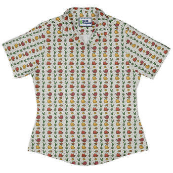 Dragon Fruit Seed Curvy Button Up Shirt Geek Nerd anime Design by Ardi Tong q225