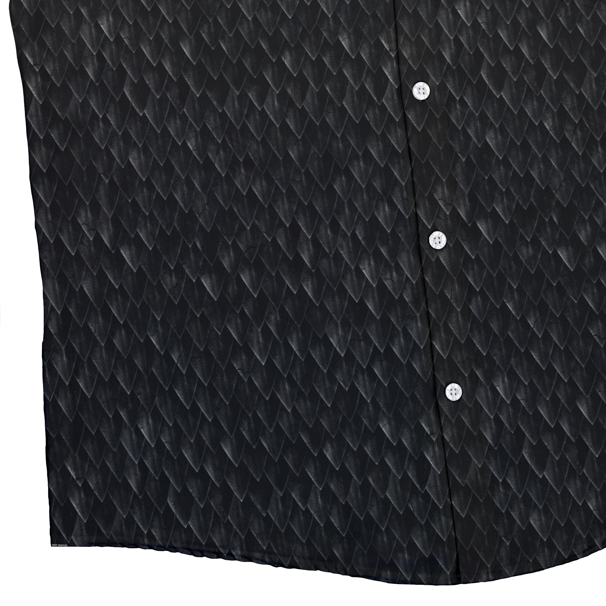 Dragon Scales Black Button Up Shirt 2