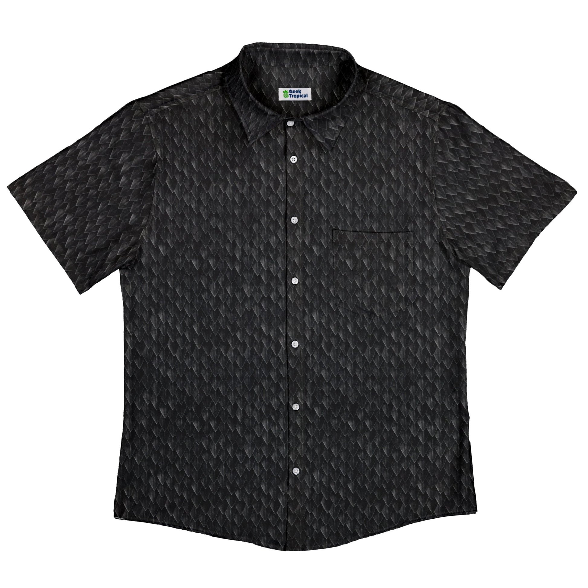 Dragon Scales Black Button Up Shirt 4